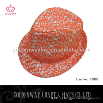 Diseño de la moda de los sombreros del cordón del cordón de la naranja